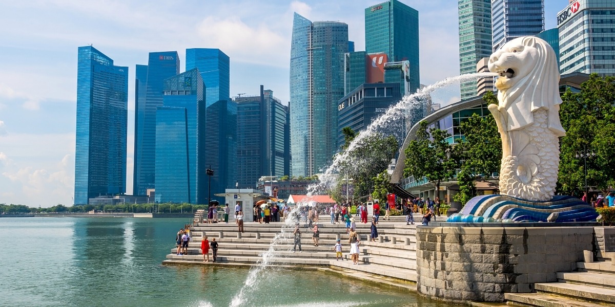 Головний символ Сінгапуру - міфічна істота Мерліон