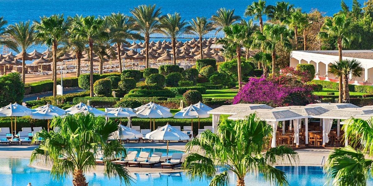 Зеленая и уютная территория отеля Baron Resort Sharm El Sheikh 5*