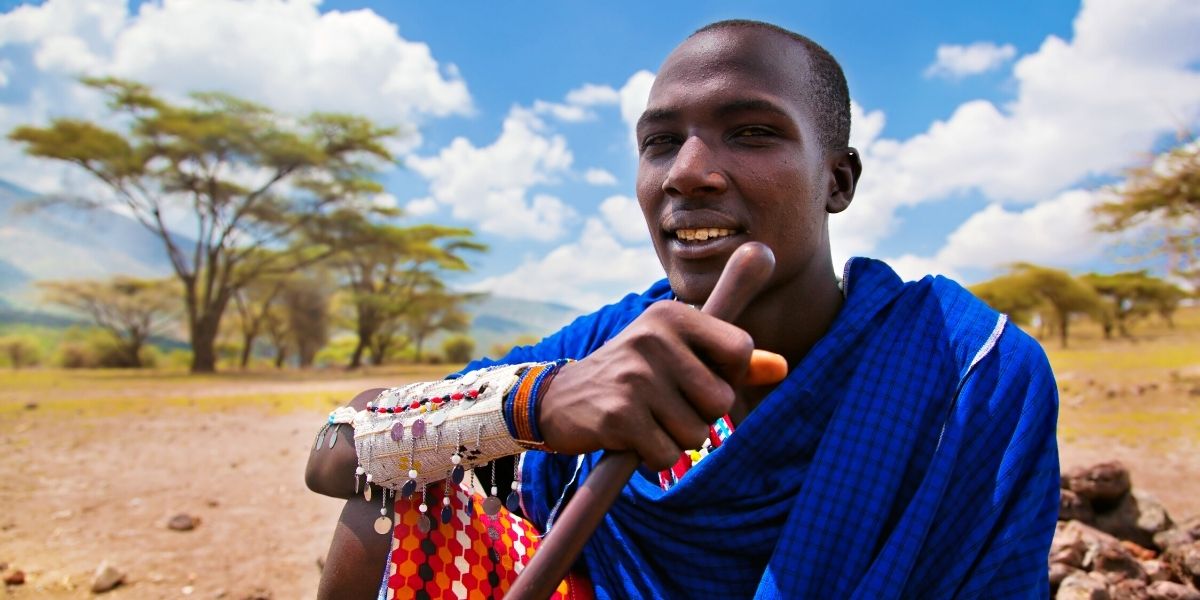 Яркий представитель племени масаи